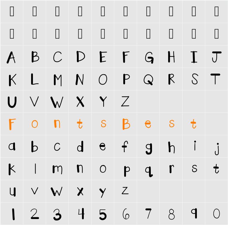 KBMaRkerFacTorY Character Map