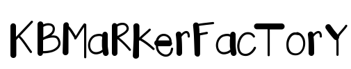 KBMaRkerFacTorY Font Image