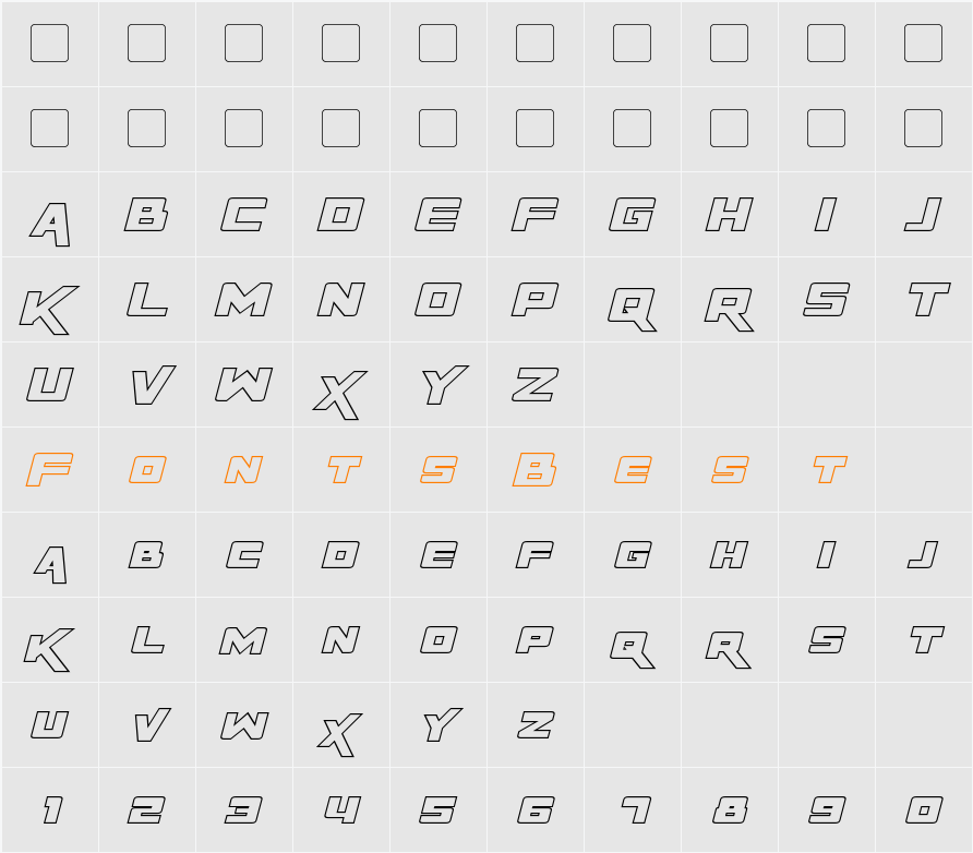Rapier Zero Hollow Character Map