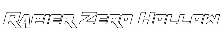 Rapier Zero Hollow Font Image