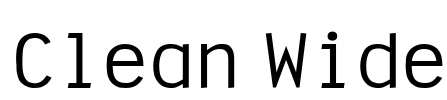 Clean Wide Font Image