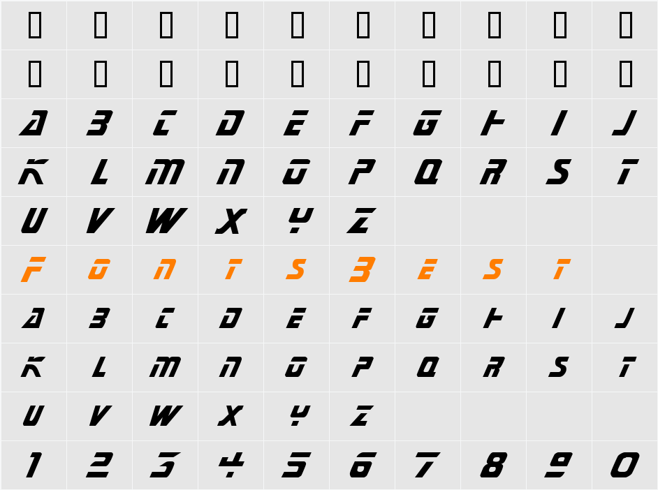 Mariner Character Map