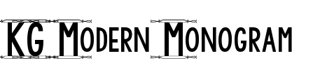 KG Modern Monogram Font Image