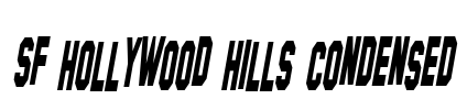 SF Hollywood Hills Condensed Font Image