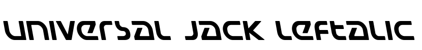 Universal Jack Leftalic Font Image