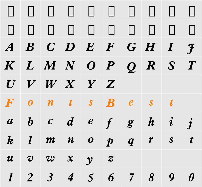 006-CAI978 Character Map