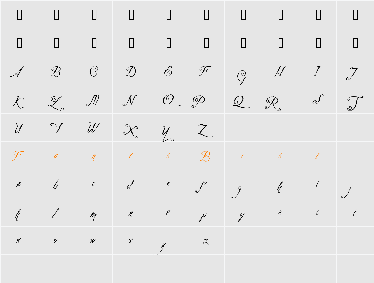 Zothique Demo Character Map