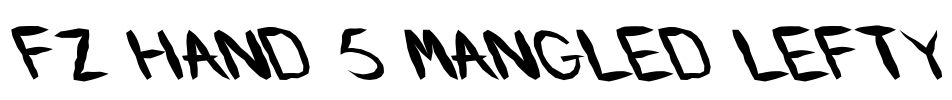FZ HAND 5 MANGLED LEFTY Font Image