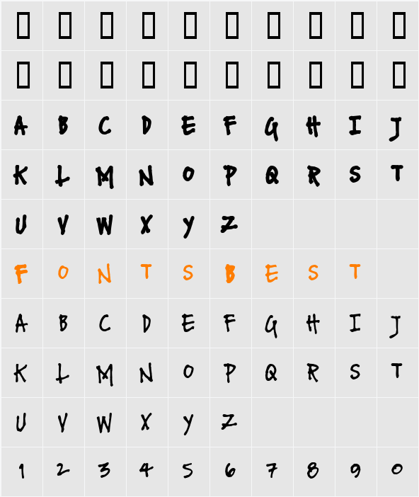 FUSE normal Character Map