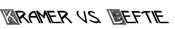 Kramer vs. Leftie Font Image
