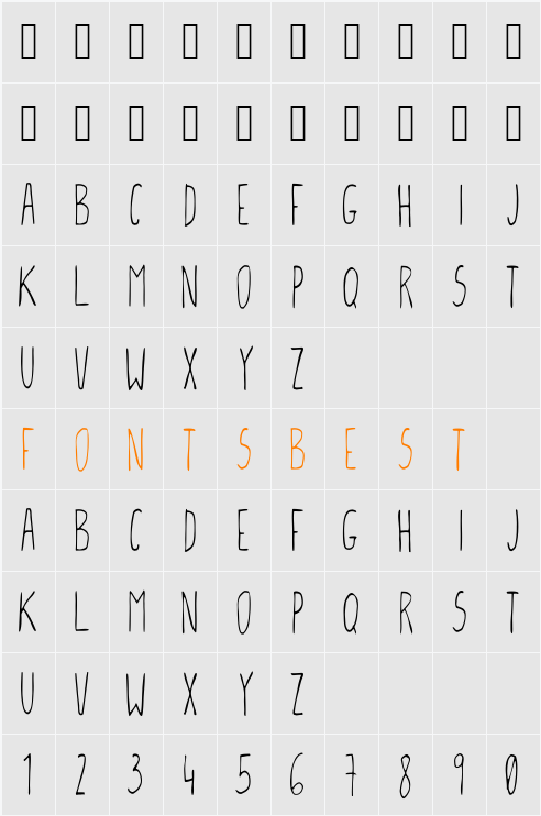 GCMFontone Character Map