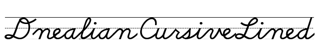 DnealianCursiveLined Font Image