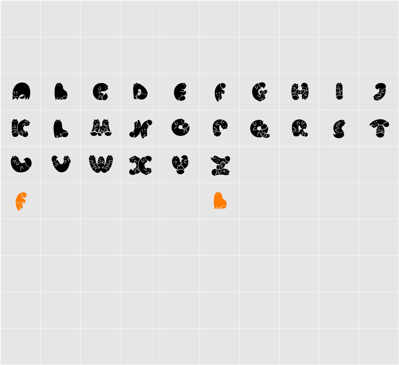 Nohofont Character Map