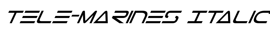 Tele-Marines Italic Font Image
