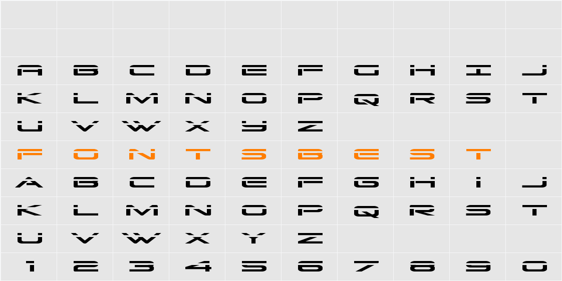 Grand Sport Laser Character Map