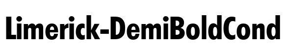 Limerick-DemiBoldCond Font Image
