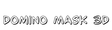 Domino Mask 3D Font Image