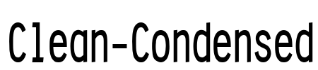 Clean-Condensed Font Image