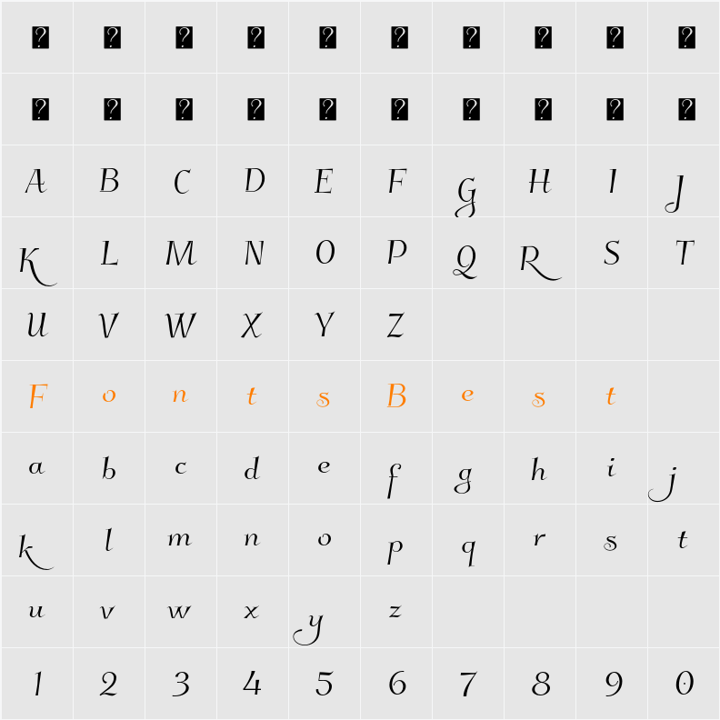 Kleymissky Character Map