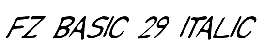 FZ BASIC 29 ITALIC Font Image