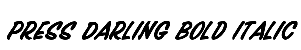 Press Darling Bold Italic