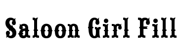 Saloon Girl Fill Font Image