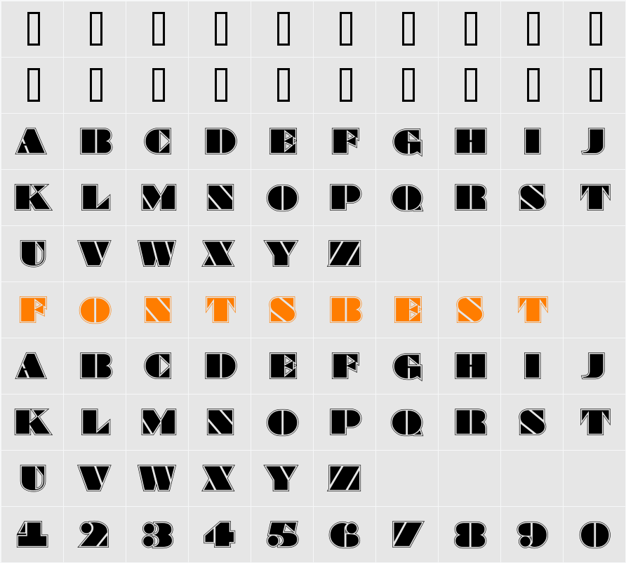 a_BraggaTitulGr Character Map