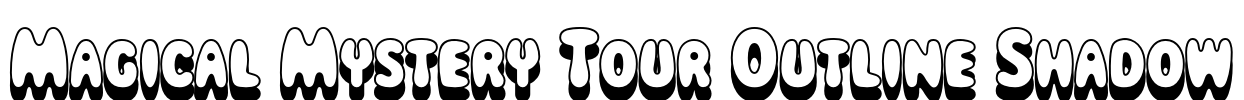 Magical Mystery Tour Outline Shadow Font Image