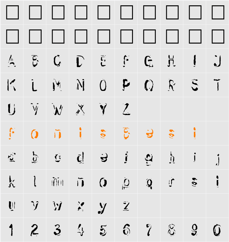 Skwieker Character Map