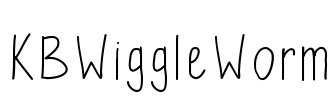 KBWiggleWorm Font Image