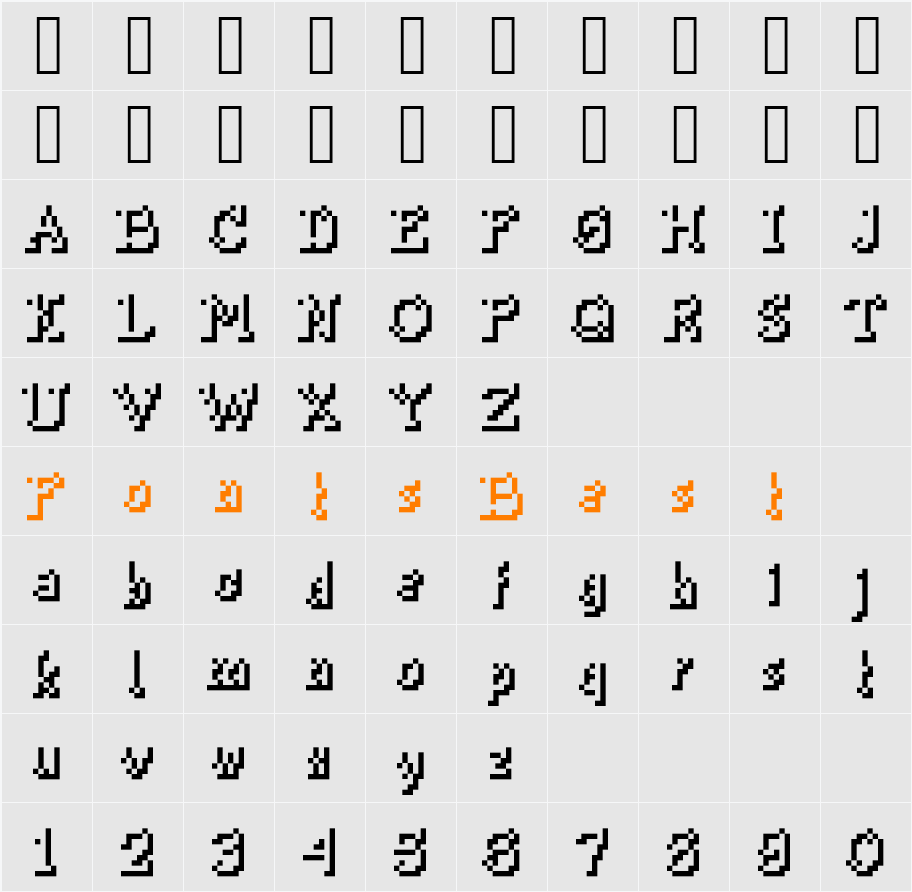 ThisSmackyShadow Character Map