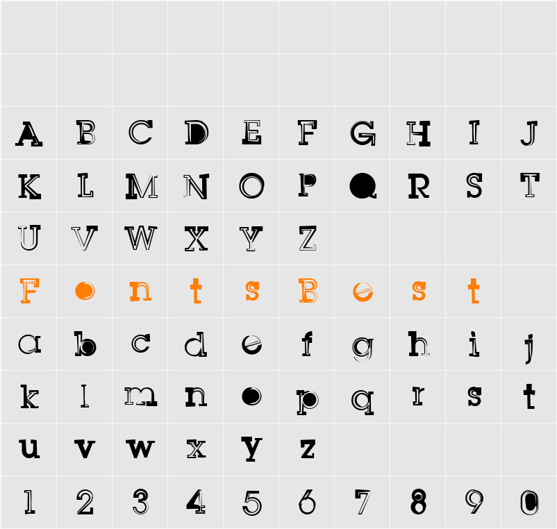 SqSerifOne Character Map