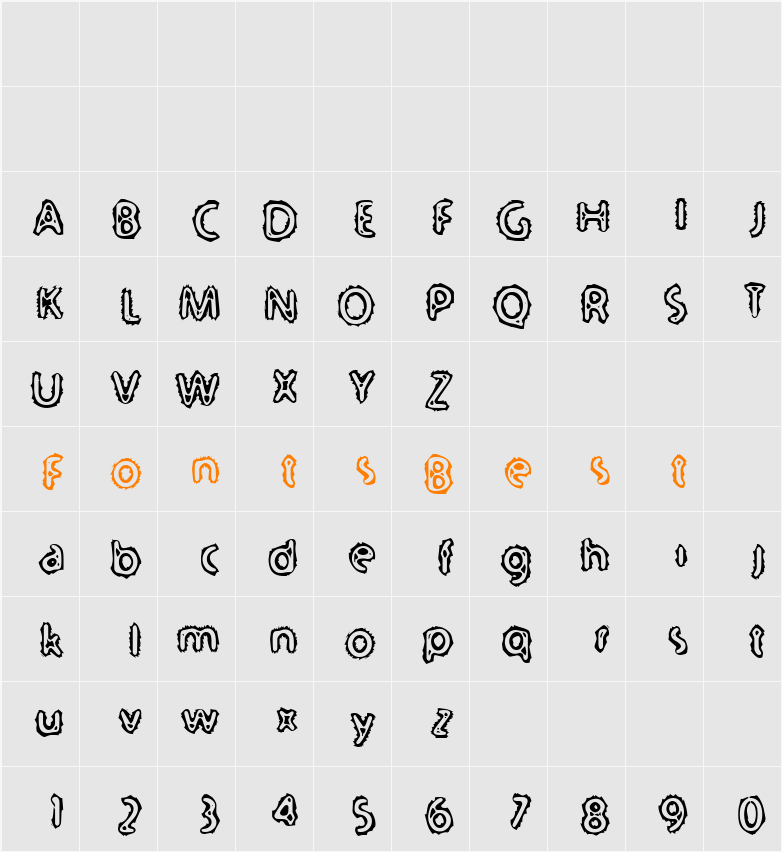serated Character Map