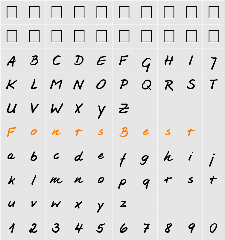 HW Jesco3 DB Character Map