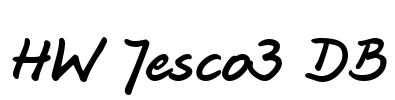 HW Jesco3 DB Font Image