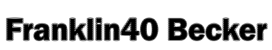 Franklin40 Becker Font Image