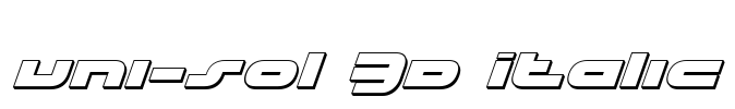 uni-sol 3D Italic