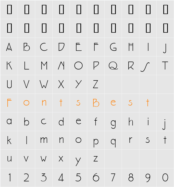 577-CAI978 Character Map