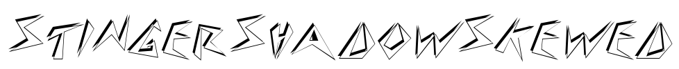 StingerShadowSkewed Font Image