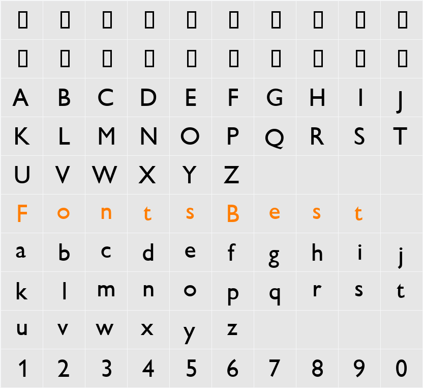 GillionDB Character Map