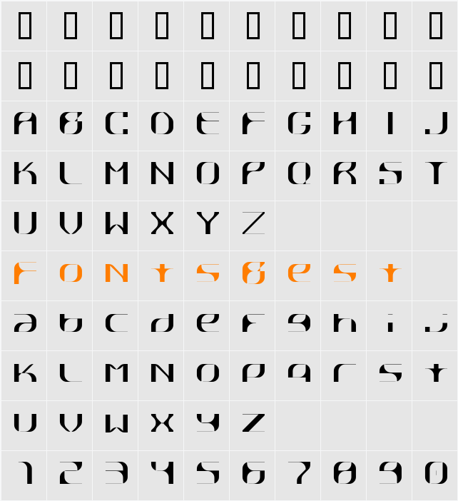 Råttpick Character Map