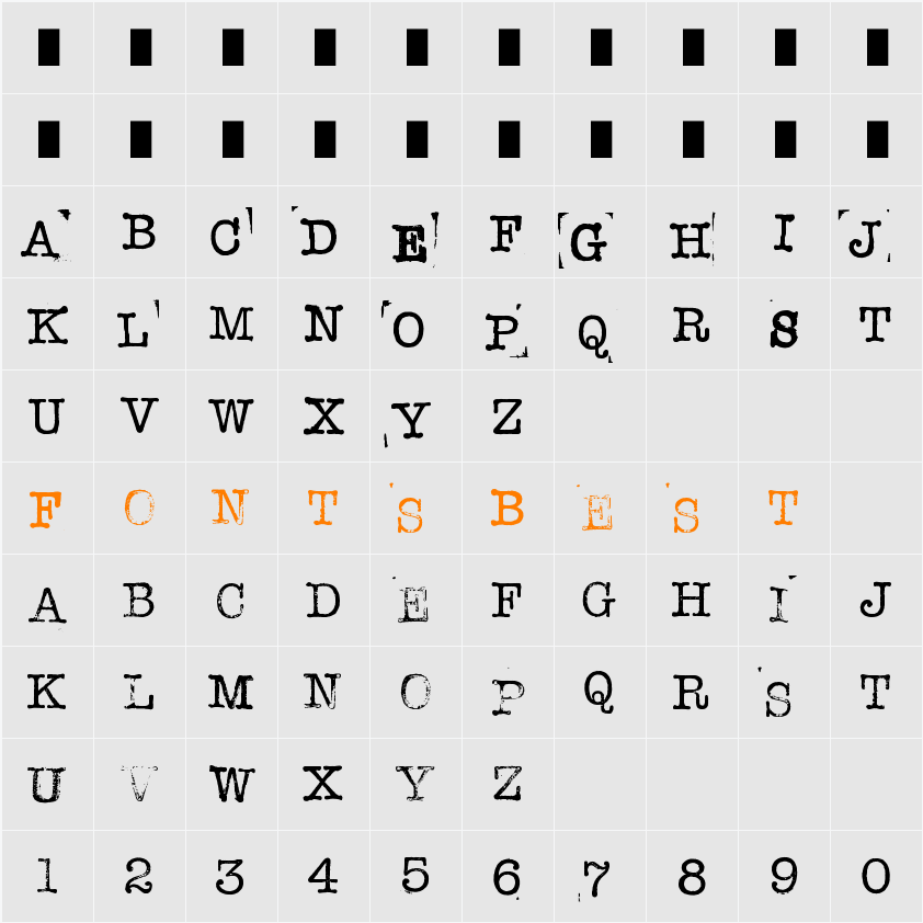 STAMPWRITER-KIT Character Map