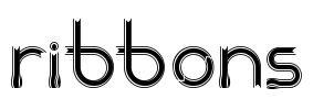ribbons Font Image