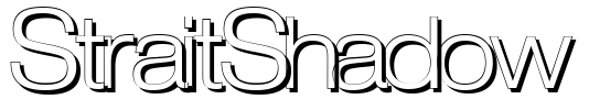 StraitShadow Font Image