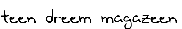 Teen Dreem Magazeen Font Image