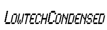 LowtechCondensed Font Image
