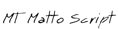 MT Matto Script Font Image