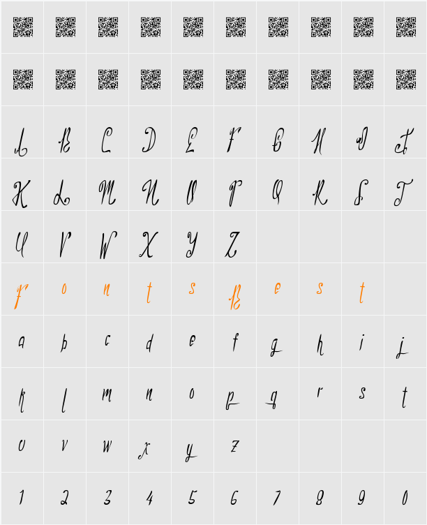 NorthernMontgomery Character Map
