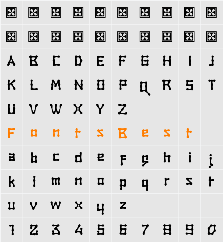 Rambat Campotype Character Map