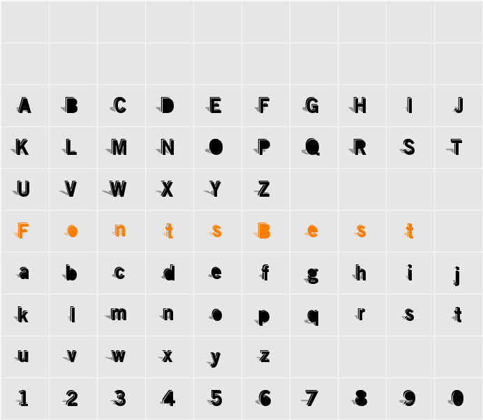 DoubleShadow Character Map